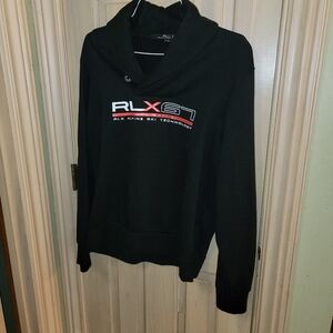 Mens L RLX Ralph Lauren  Alpine Ski Technology Shawl Collar Sweater Sweatshirt